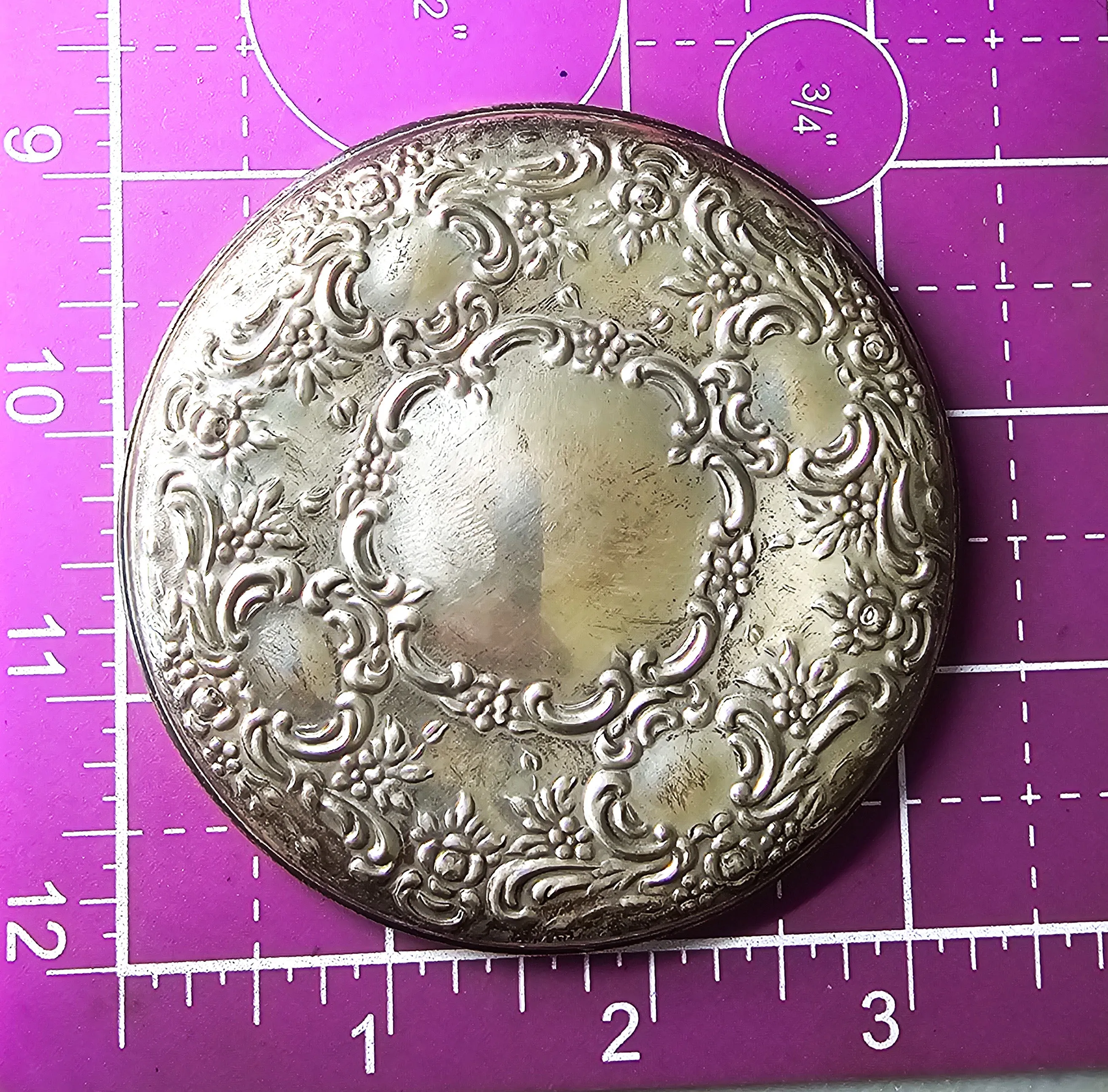 Trowle Vintage Sterling Silver Handheld Mirror original box and bag
