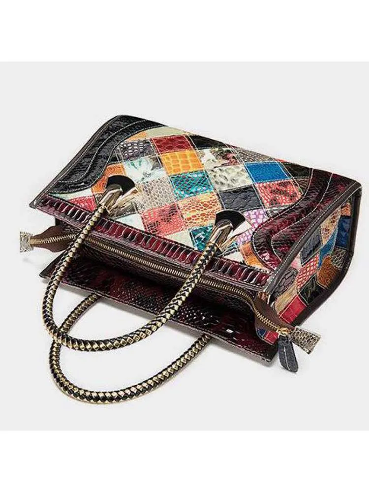 Women Bag Designer Vintage First Layer Cow Leather Bag Fashion Totes Lady Shoulder Bags